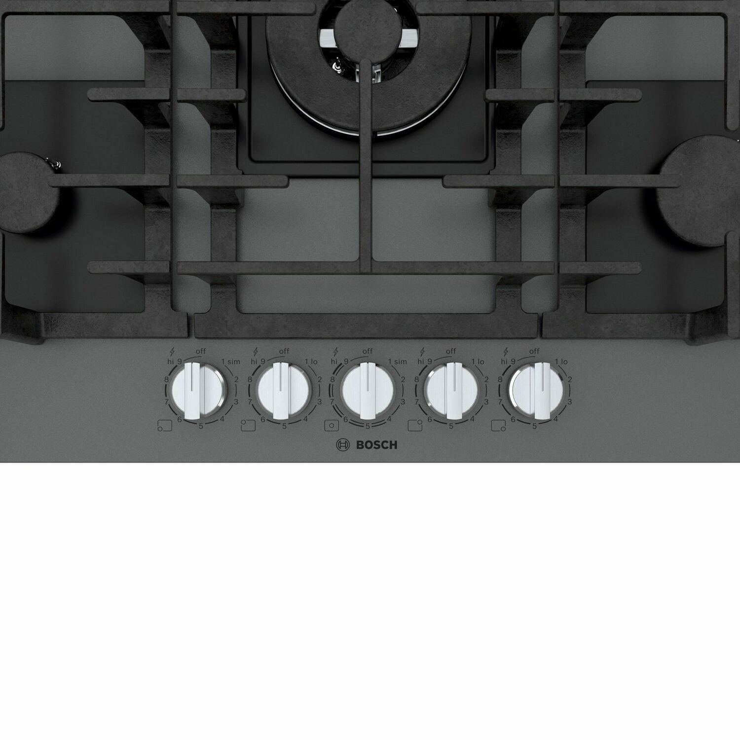 Bosch NGMP077UC Benchmark® 30 Inch Gas Cooktop with Hard Glass Surface in Dark Silver – Perfect for Modern Kitchens & Professional Cooking