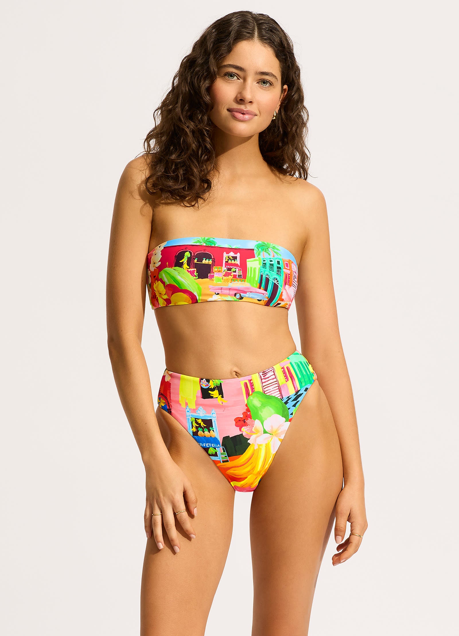 Turquoise High Waist Bikini Bottoms for Women - Sexy Swimwear for Beach, Pool & Vacation - Cuba Style High Rise Bikini Bottom