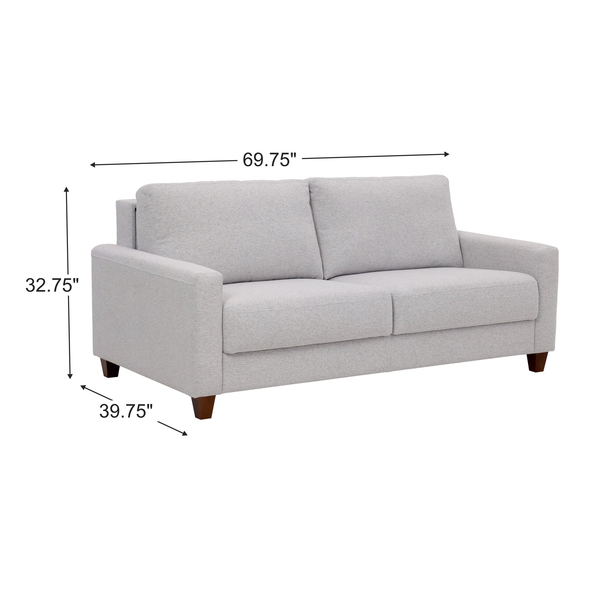 Meko Sleeper Loveseat - Convertible Sofa Bed with Storage | Comfortable 2-Seater for Small Spaces | Perfect for Guest Rooms, Apartments & Home Offices