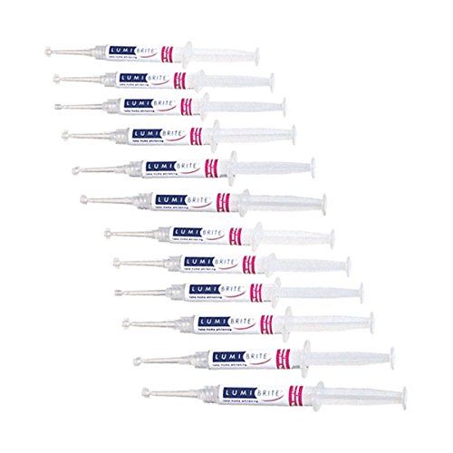 12-Pack LumiBrite 32% Teeth Whitening Refill Kit with Syringes - Professional Strength Take-Home Dental Whitening Gel for Brighter Smile (Perfect for Travel & Touch-Ups)
