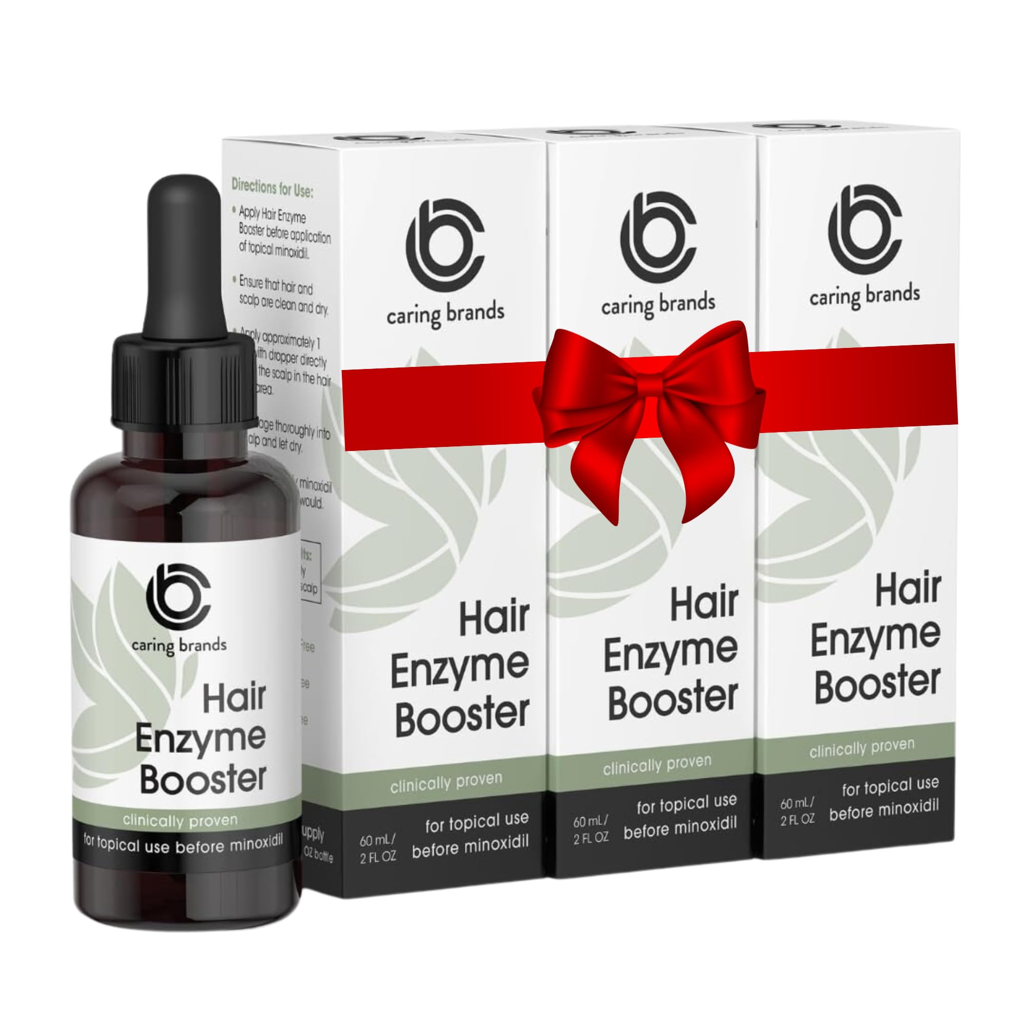 Natural Hair Growth Serum for Women & Men - Hair Enzyme Booster with Biotin & Keratin | Scalp Treatment for Thicker, Fuller Hair | Promotes Hair Regrowth & Reduces Hair Loss (3-Pack) | Perfect for Daily Hair Care Routine & Post-Chemo Hair Recovery