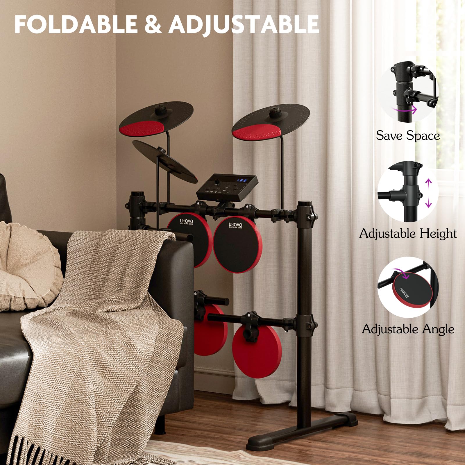 UMOMO Electric Drum Kit with 10