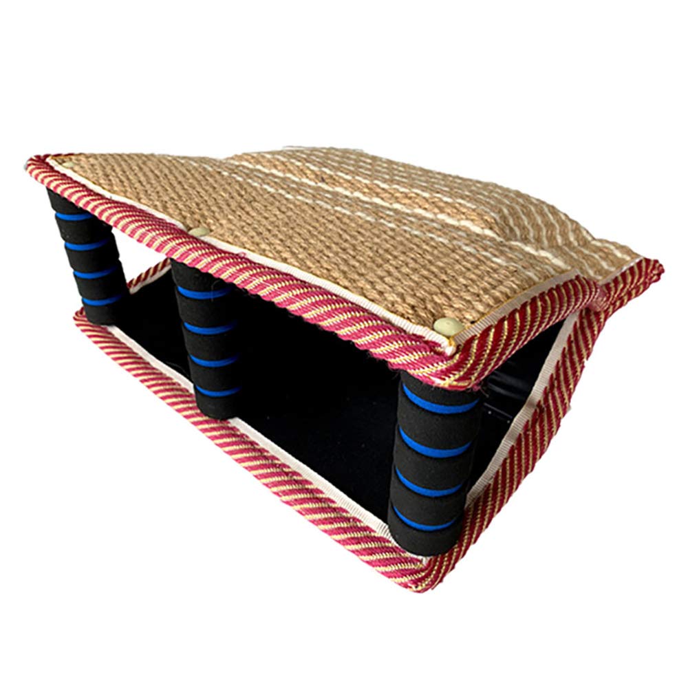 Durable Jute Wedge Tug Toy for Dog Training - 3 Comfortable Handles for K9 Schutzhund Work, Puppy Biting Pad & Play - Perfect for Bite Training, Tug-of-War & Interactive Play Sessions