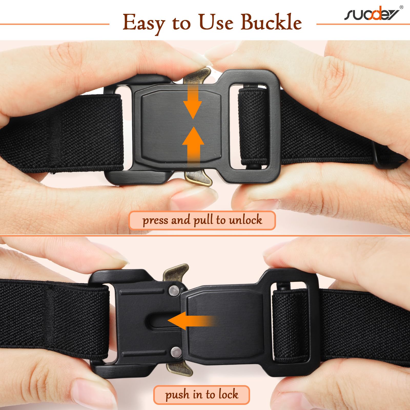 SUOSDEY Boys Elastic Adjustable Belt with Alloy Buckle - Stretchable Waistband for School Uniforms & Daily Wear - Perfect for Toddlers and Kids (Ages 3-10) - Ideal for School, Playdates, and Casual Outfits