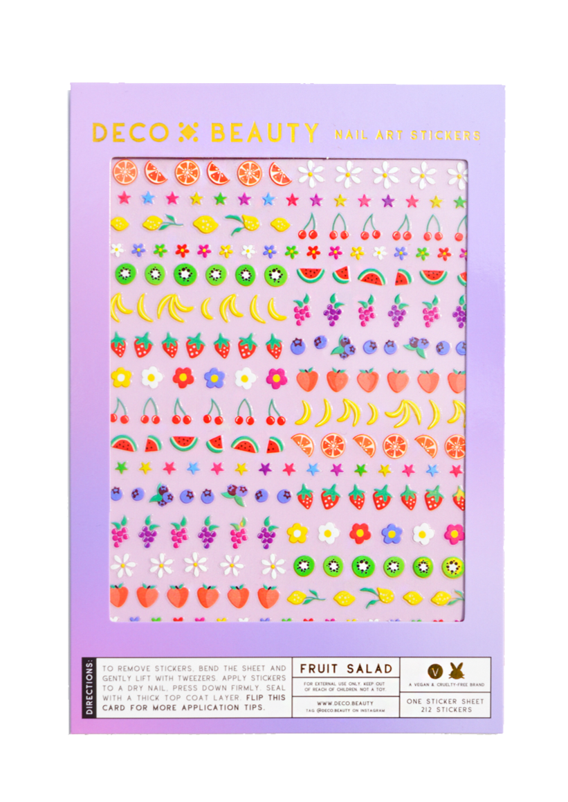 Fruit Salad Nail Art Stickers - DIY Nail Decals for Summer, Parties & Special Occasions | Waterproof & Long-Lasting Nail Decorations