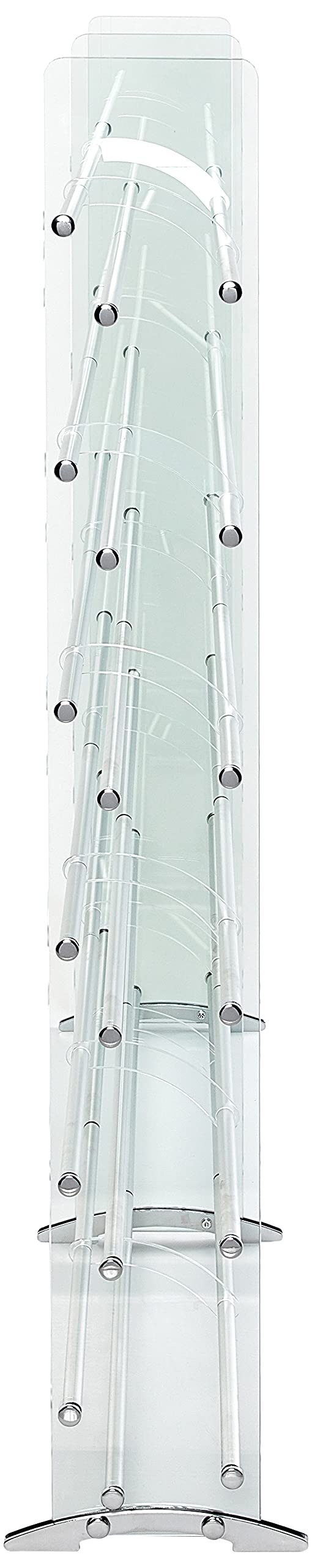TransDeco Clear/Silver CD/DVD Storage Rack - Holds 792 Discs (Model 552) - Perfect for Organizing Movies, Music & Games in Living Rooms, Offices & Media Centers
