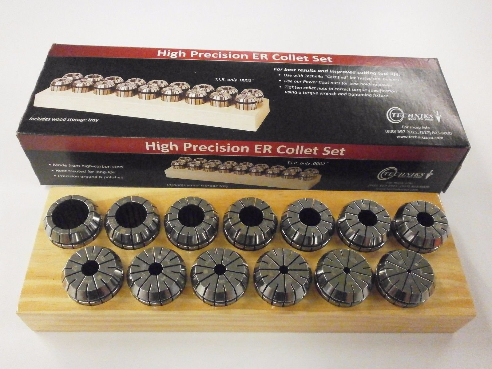 Precision Inch Collet Set 04213IS by Techniks - Ideal for CNC Machining, Lathe Work, and Milling Operations