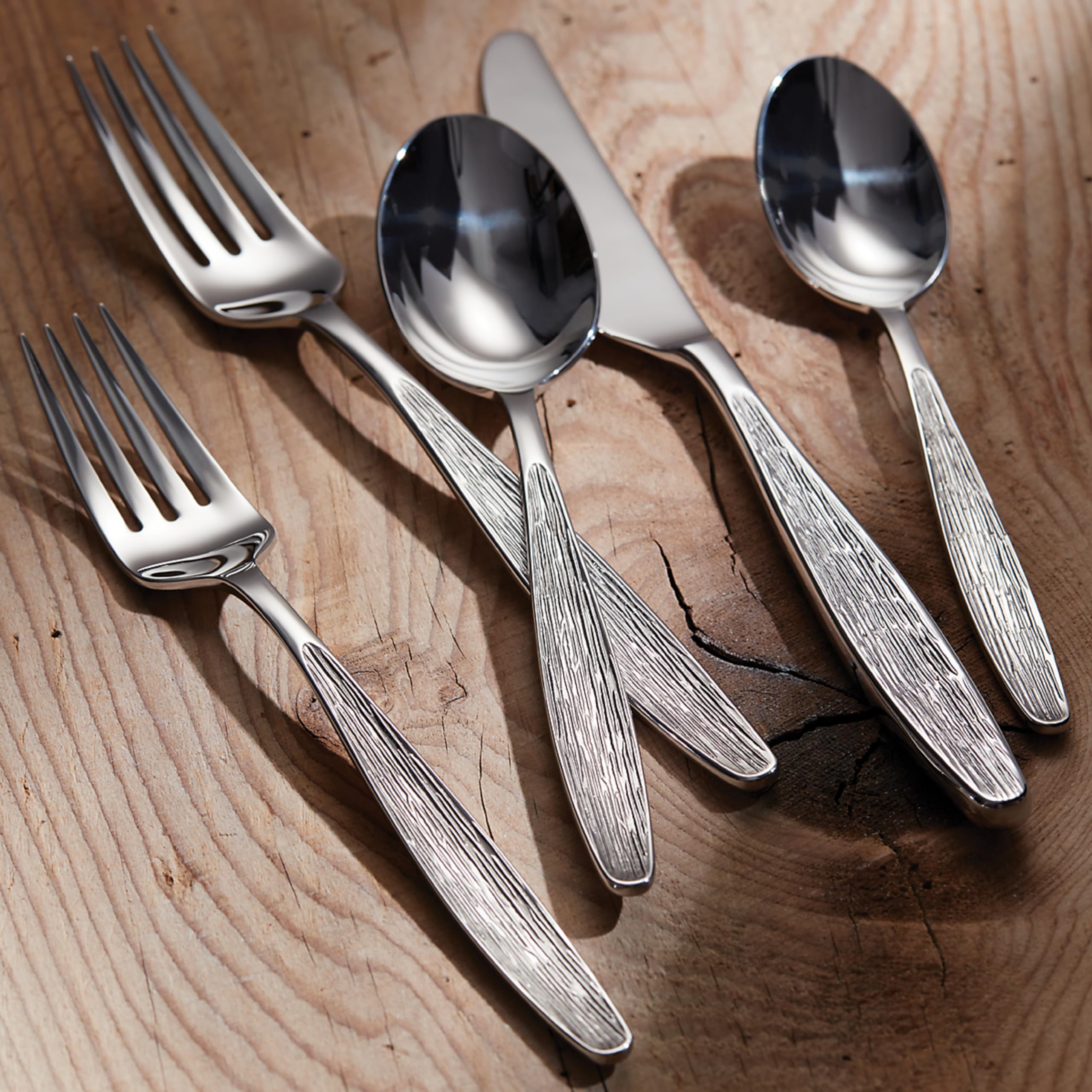 Lenox Emerick 65-Piece Flatware Set - Stainless Steel Cutlery Set for 12 (9.70 LB) - Elegant Dining Utensils for Wedding, Holiday Dinner & Formal Occasions