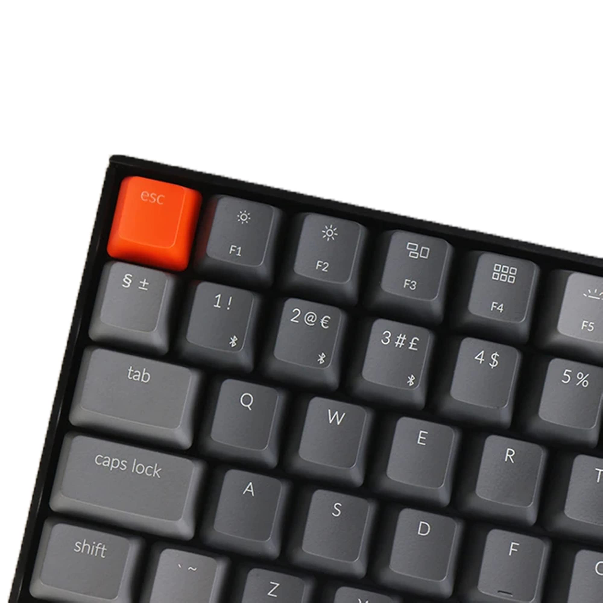 Keychron K2 V2 Wireless Mechanical Keyboard - 84 Key Compact Layout, Bluetooth/USB Wired, White LED Backlit, Gateron Brown Switches, Plastic Frame for Mac & Windows (ISO-UK Layout) - Perfect for Gaming, Office Work & Programming
