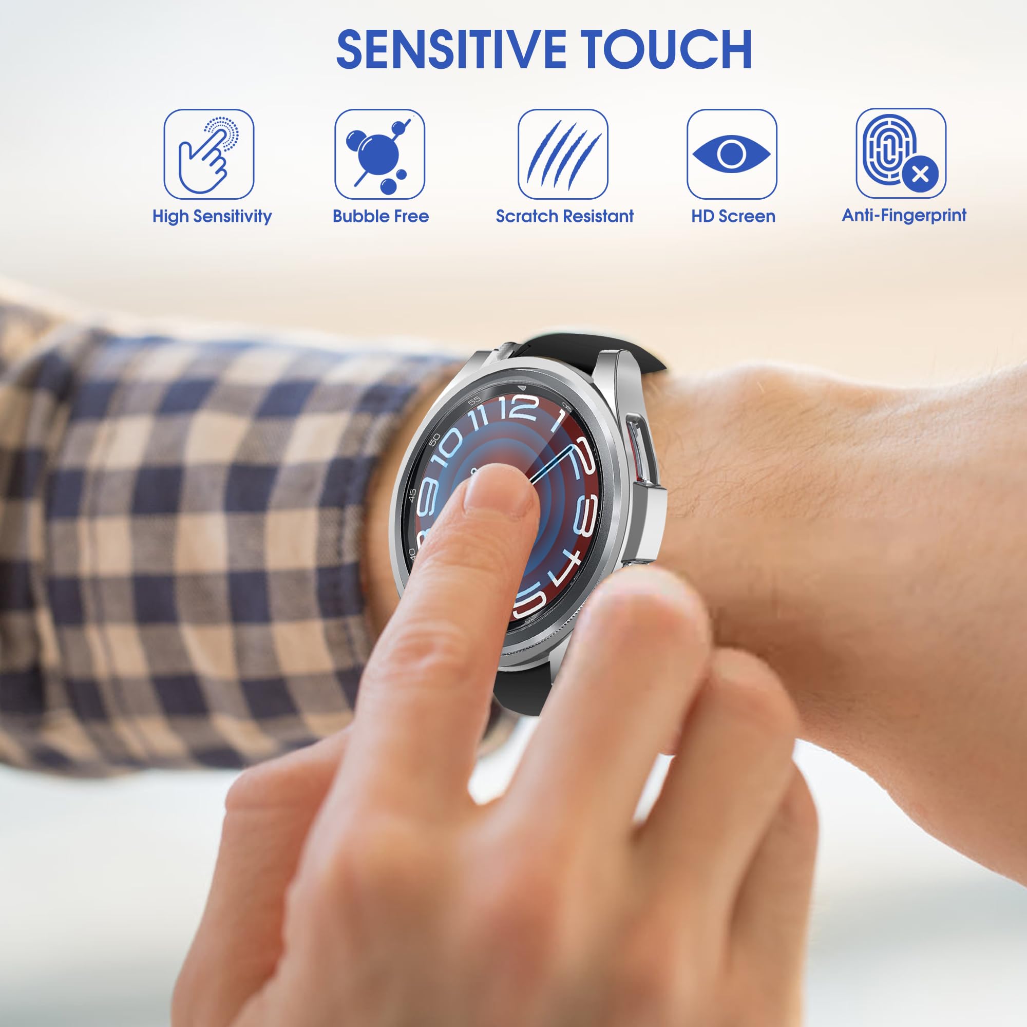 Samsung Galaxy Watch 6 Classic 47mm Case with Screen Protector - Waterproof & Anti-Fog for Sports & Outdoor