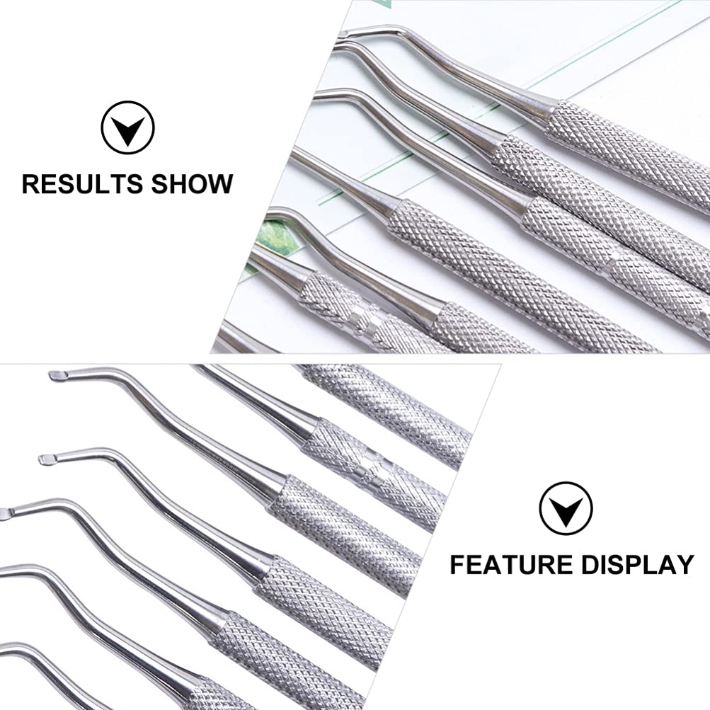 Professional Stainless Steel Cuticle Remover & Pusher Set - Manicure & Pedicure Tools with Curved Fine Tip for Nail Care - Perfect for Home Salon, DIY Nail Art & Professional Grooming