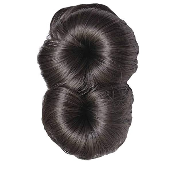 NAVMAV Claw Clip for Messy Bun - Wavy Curly Hair Clip in Chignon Ponytail Updo - Hair Extensions for Women (Black 02) - Perfect for Work, Gym & Casual Outings