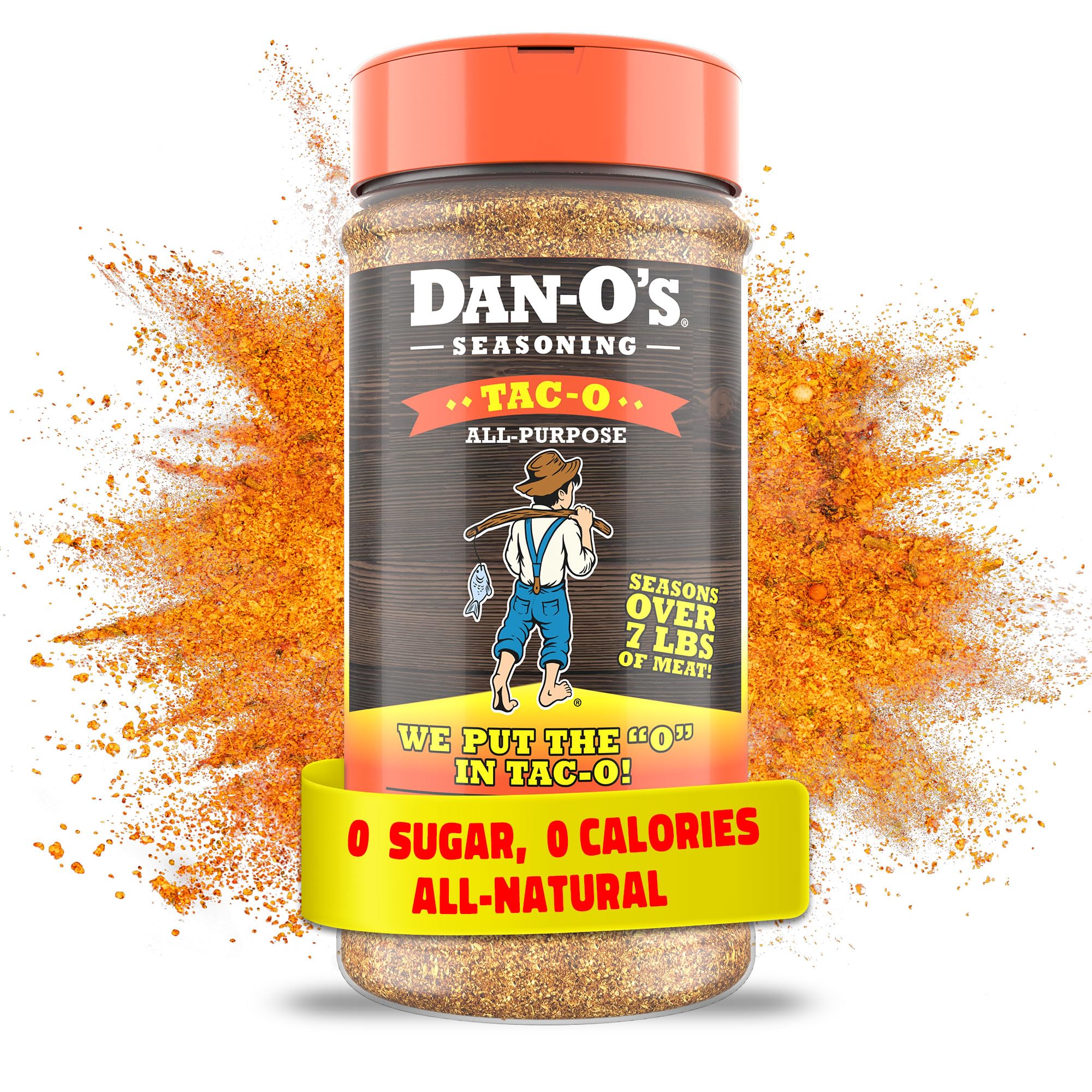 Dan-O's Tac-O™ All-Natural Taco Seasoning Mix - Sugar Free, Zero Calorie Spice Blend for Tacos, Meats, Vegetables & Snacks - Medium Bottle (8.9 oz) - Perfect for Cooking, Grilling & Everyday Meals