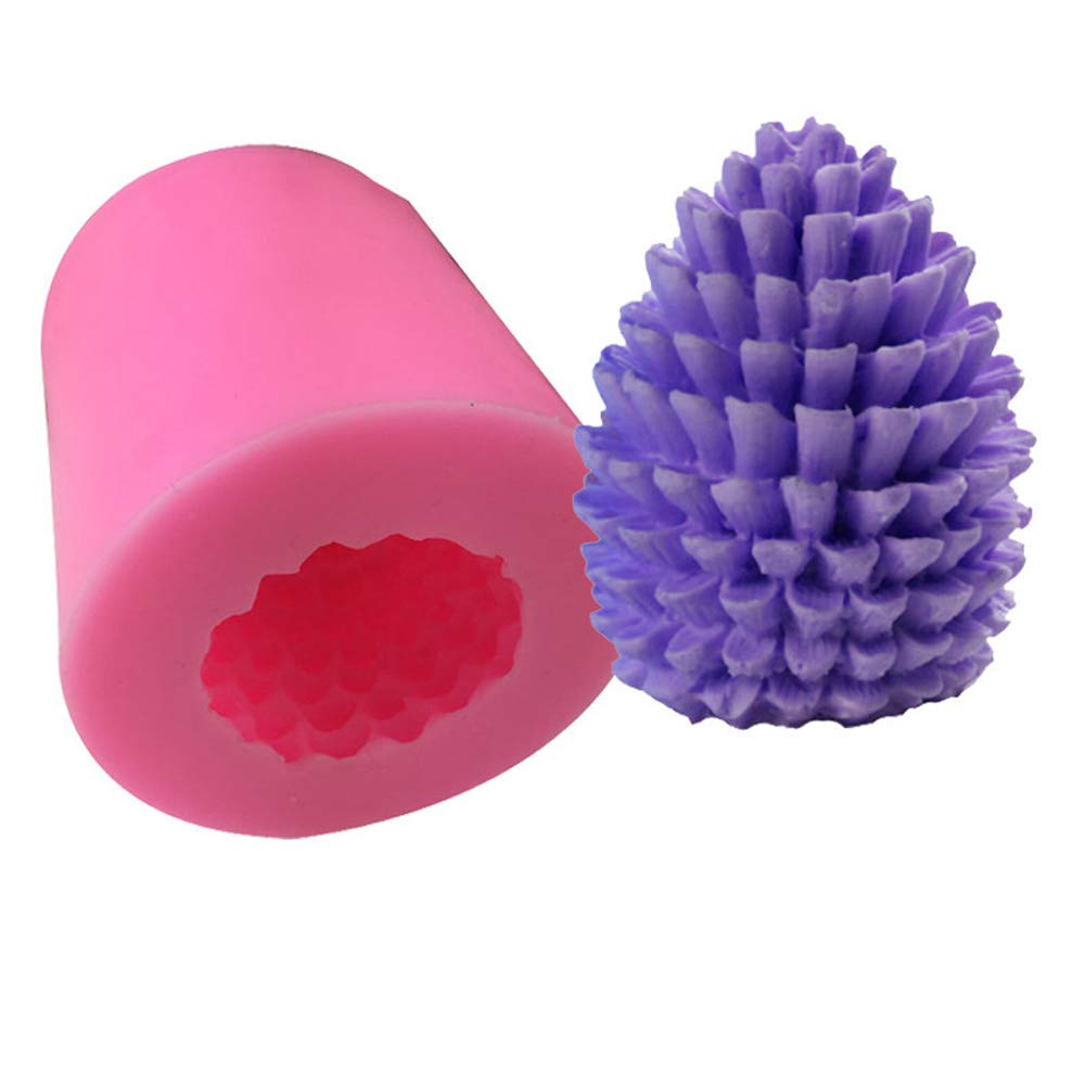 3D Christmas Pine Cone Nut Shaped Silicone Candle Mold for DIY Chocolate, Pastry, Fondant & Handmade Soap - Perfect for Holiday Baking, Candle Making & Crafting Gifts
