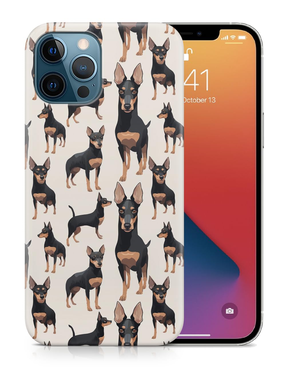 Stylish Manchester Terrier Puppy Design Polycarbonate Phone Case for Apple iPhone 12 Pro - Durable Protection with Cute Dog Pattern | Perfect for Dog Lovers & Everyday Use