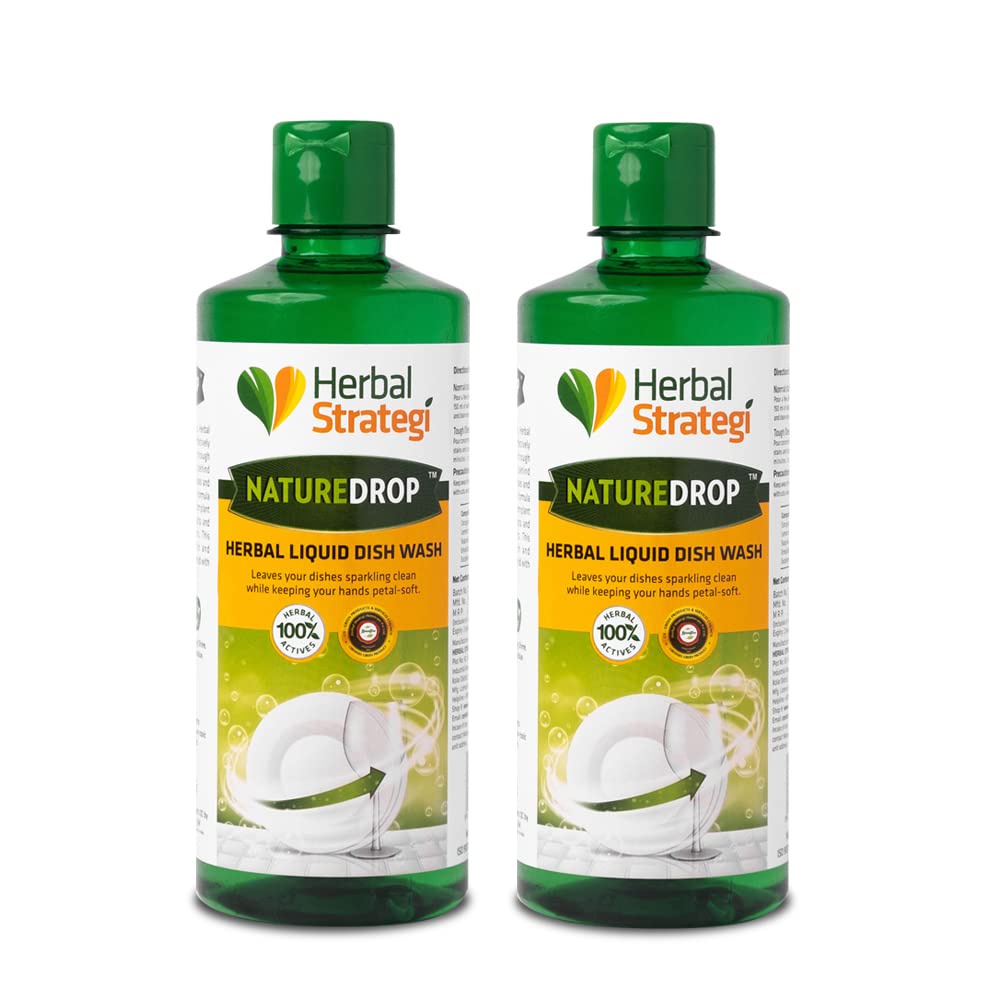 Natural Dishwashing Liquid Gel Pack of 2 (500ml Each, Lemon Scent) | Skin Safe, Baby Safe & Pet-Friendly | 100% Herbal Ingredients | Eco-Friendly, Non-Toxic | Perfect for Daily Dishwashing, Kitchen Cleaning & Safe for Sensitive Hands