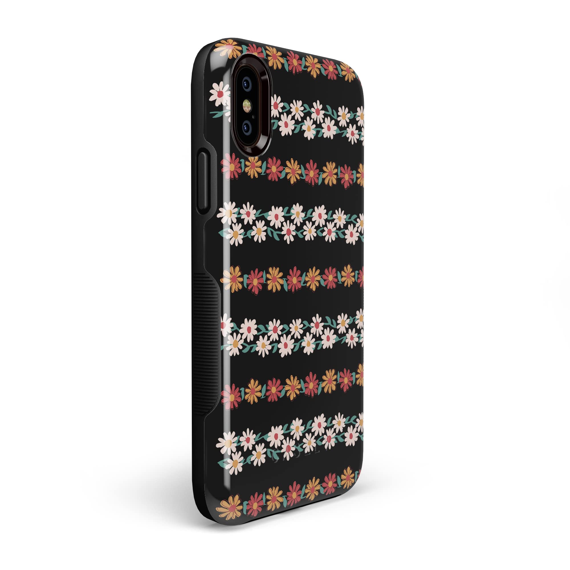 Casely iPhone X/XS Floral Case - Stylish Daisy Print Protective Cover for iPhone X/XS | Perfect for Everyday Use, Travel & Fashion Accessories