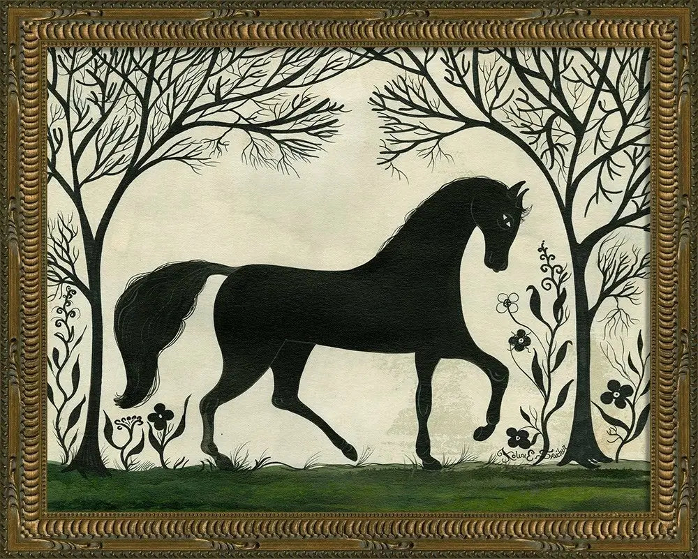 Animal Silhouette Wall Art - Modern Framed Animal Decor for Living Room, Bedroom & Nursery - Unique Home Decor Gift Idea