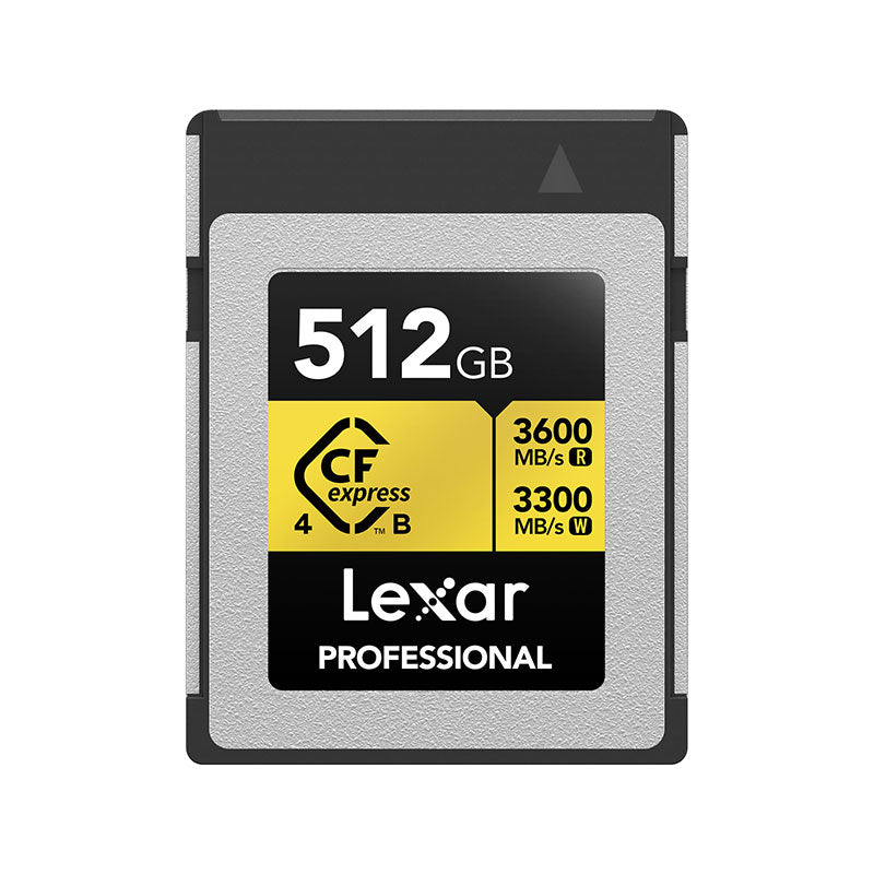 Lexar Professional GOLD 512GB CFexpress 4.0 Type B Memory Card - High-Speed Performance for DSLR, Mirrorless Cameras & 8K Video Recording
