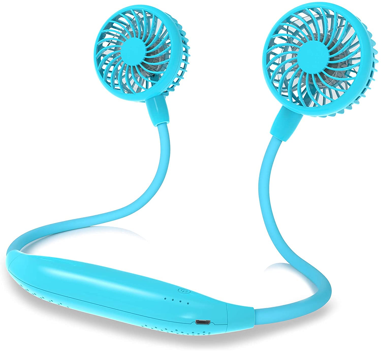 Rechargeable Neck Fan for Women & Men - Portable Hanging Neck Fan with Adjustable Lanyard, 3 Speed Settings, USB Charging - Perfect for Outdoor, Travel, Gym, Office & Summer Cooling