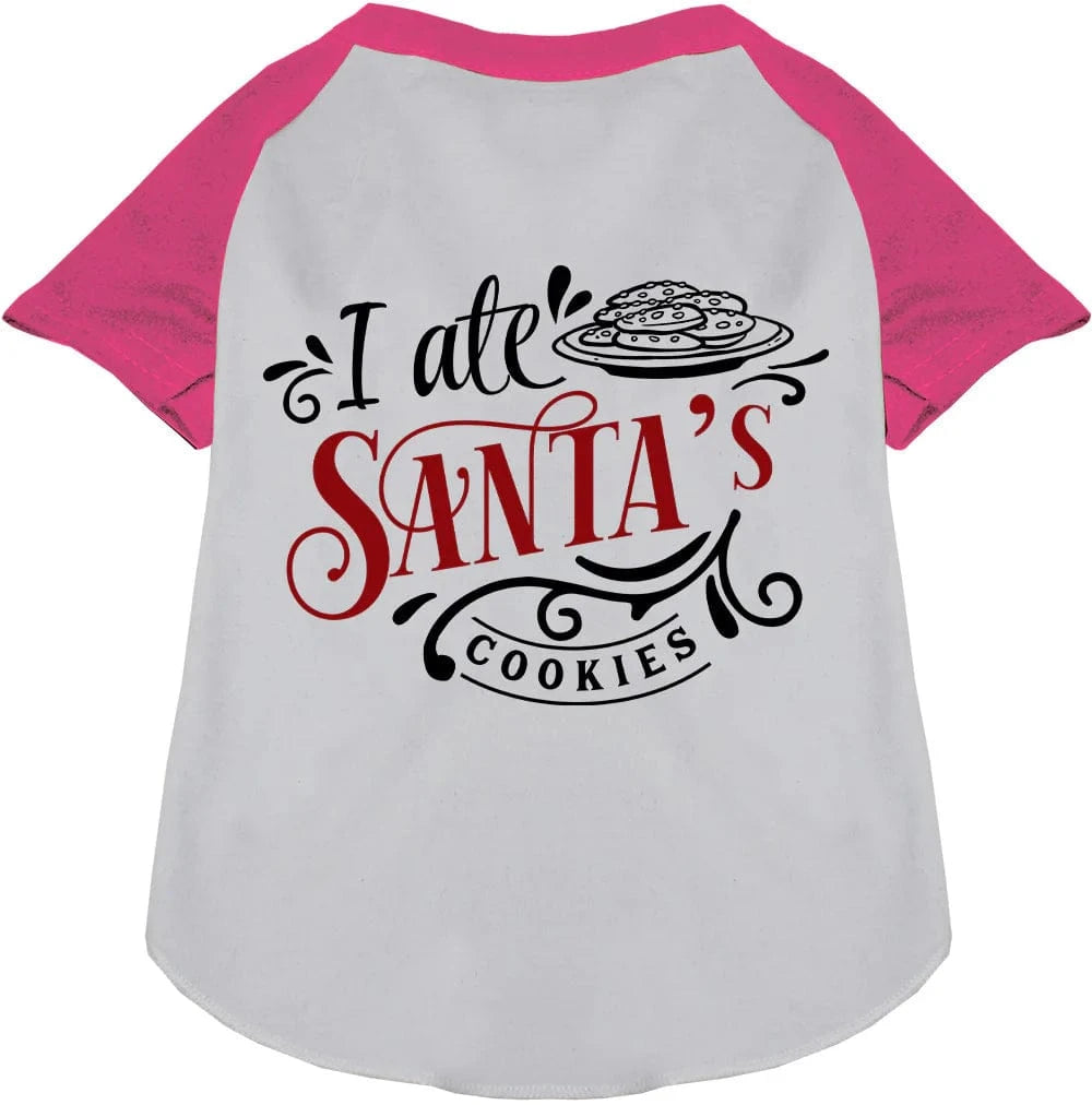 Santa's Cookies Pet Shirt - Festive Holiday Dog & Cat Christmas Outfit for Photos & Parties