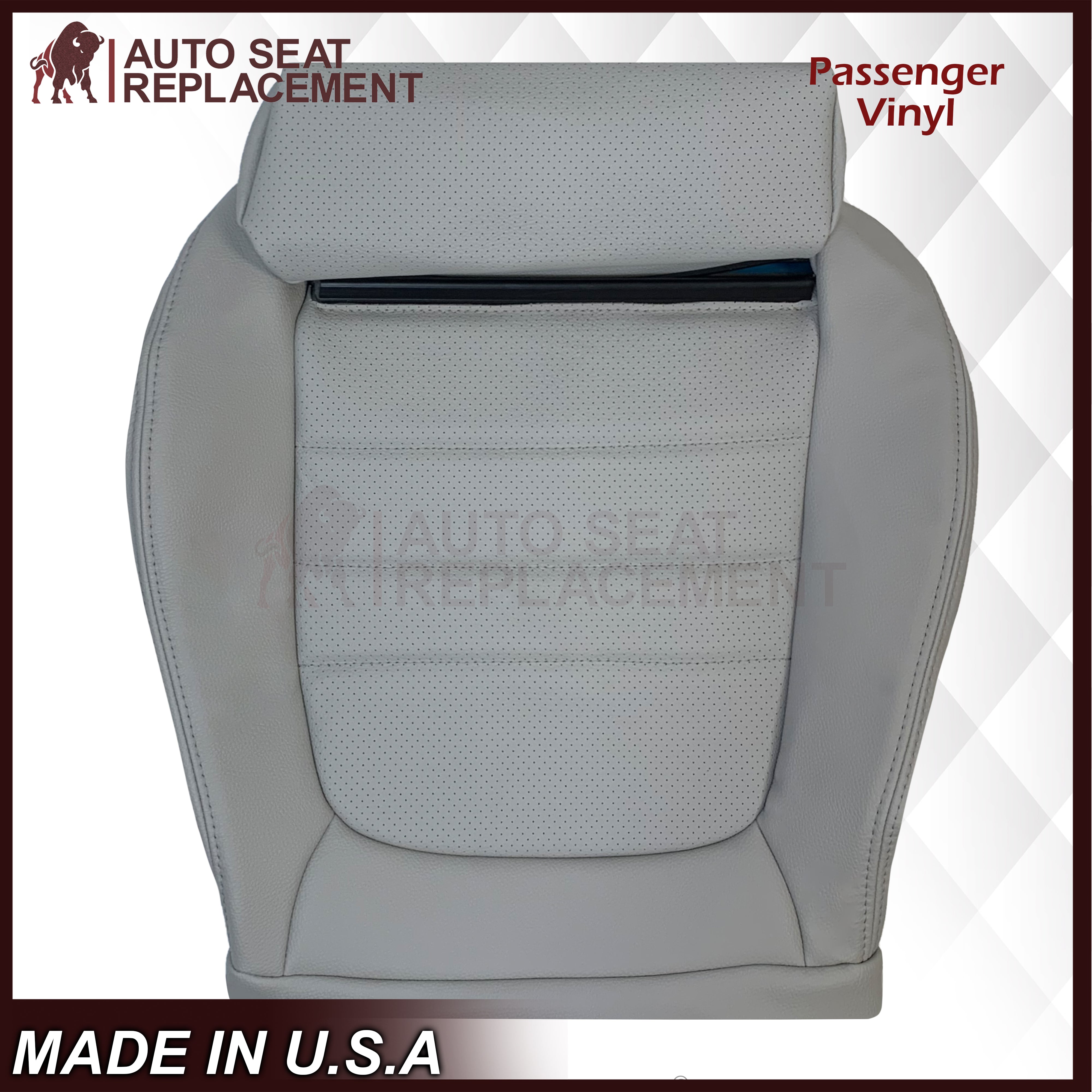 2015-2021 Mercedes Benz C250 C300 C350 Coupe Synthetic Leather Seat Covers - Gray Replacement Bottom Covers for Enhanced Comfort & Style - Perfect for Car Interior Upgrade & Protection