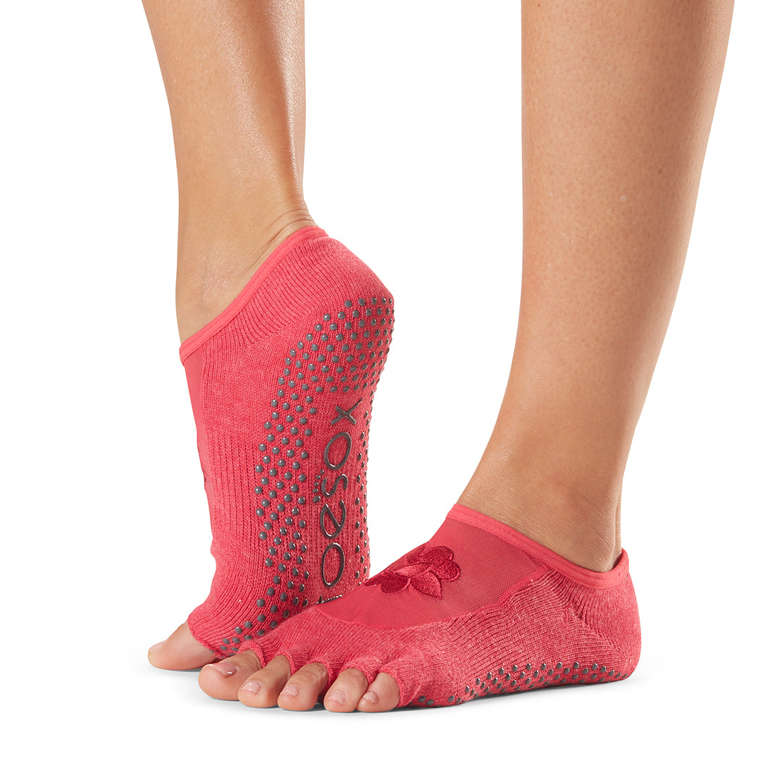ToeSox Half Toe Luna Grip Socks - Non-Slip Yoga Socks for Pilates, Barre & Dance - Ideal for Studio Workouts & Home Fitness