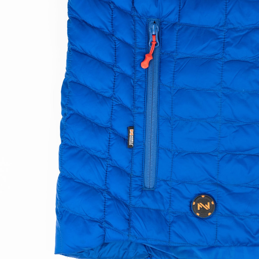Backcountry Men's Heated Vest - Battery Powered Winter Jacket for Outdoor Activities | Buffalo Blue Color | Ideal for Skiing, Hiking & Cold Weather Adventures