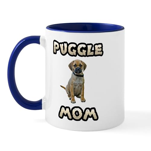 White/Navy Inside - Puggle Mom Mug