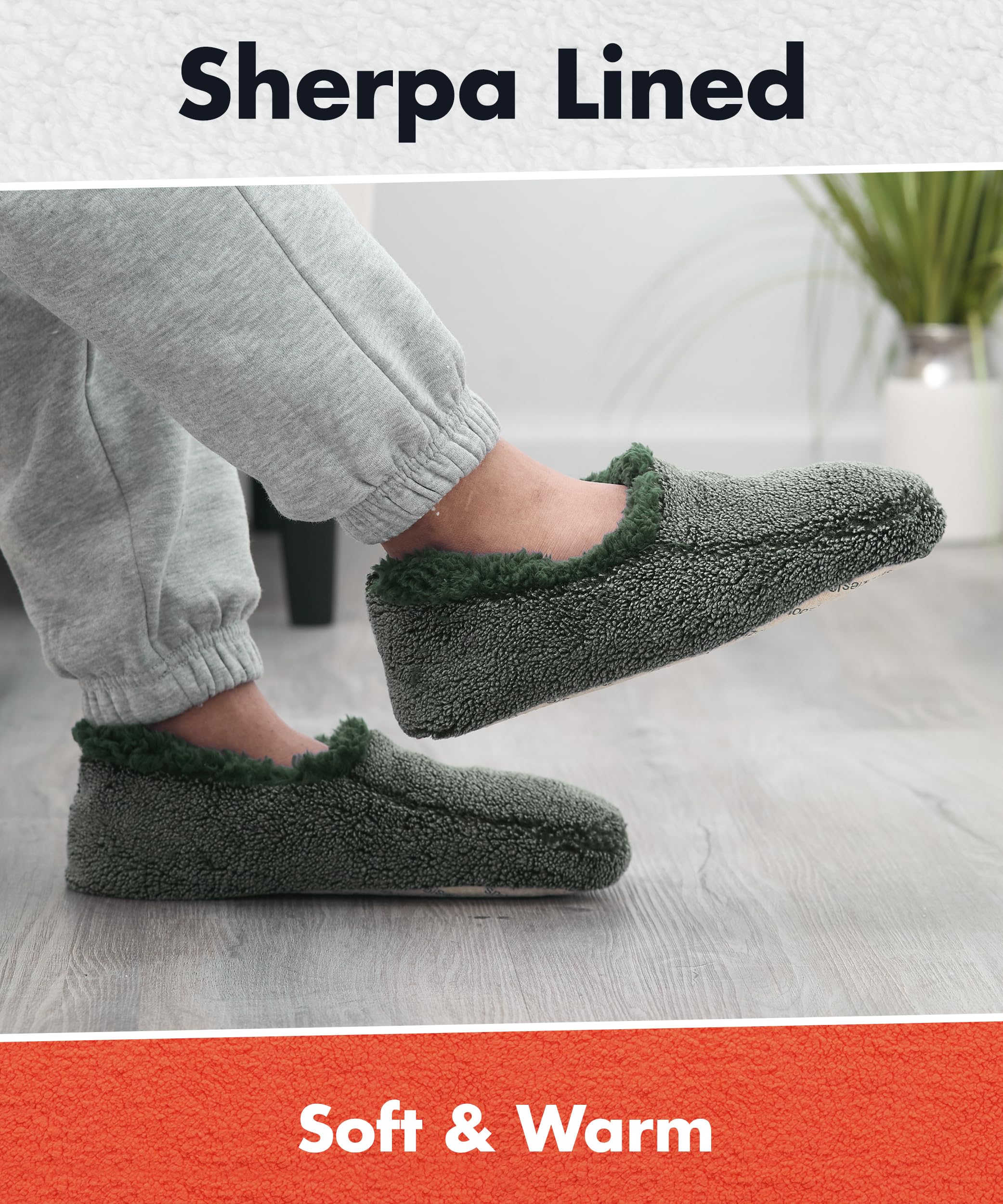 Men's Two-Tone Fleece Lined Slippers - Ultra Soft & Comfortable House Shoes for Men - Cozy Indoor/Outdoor Slippers for Winter, Lounge & Relaxation at Home