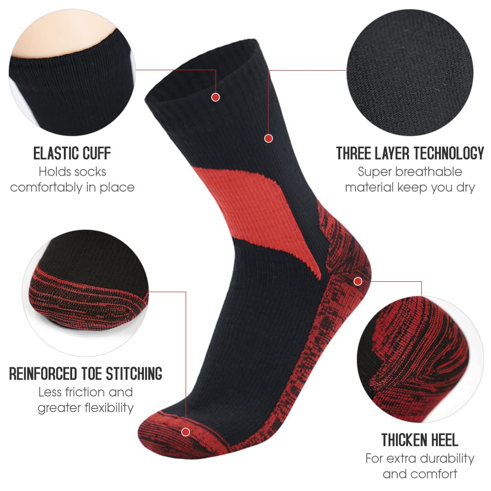 Waterproof Sports Socks for Men & Women - Breathable Quick-Dry Athletic Socks for Cycling, Hiking, Skiing, Fishing - Outdoor Fitness & Active Lifestyle Gear