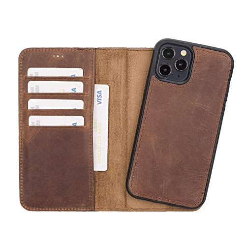 Premium Leather iPhone 12 Pro Wallet Case - MagSafe & Wireless Charging for Work & Travel