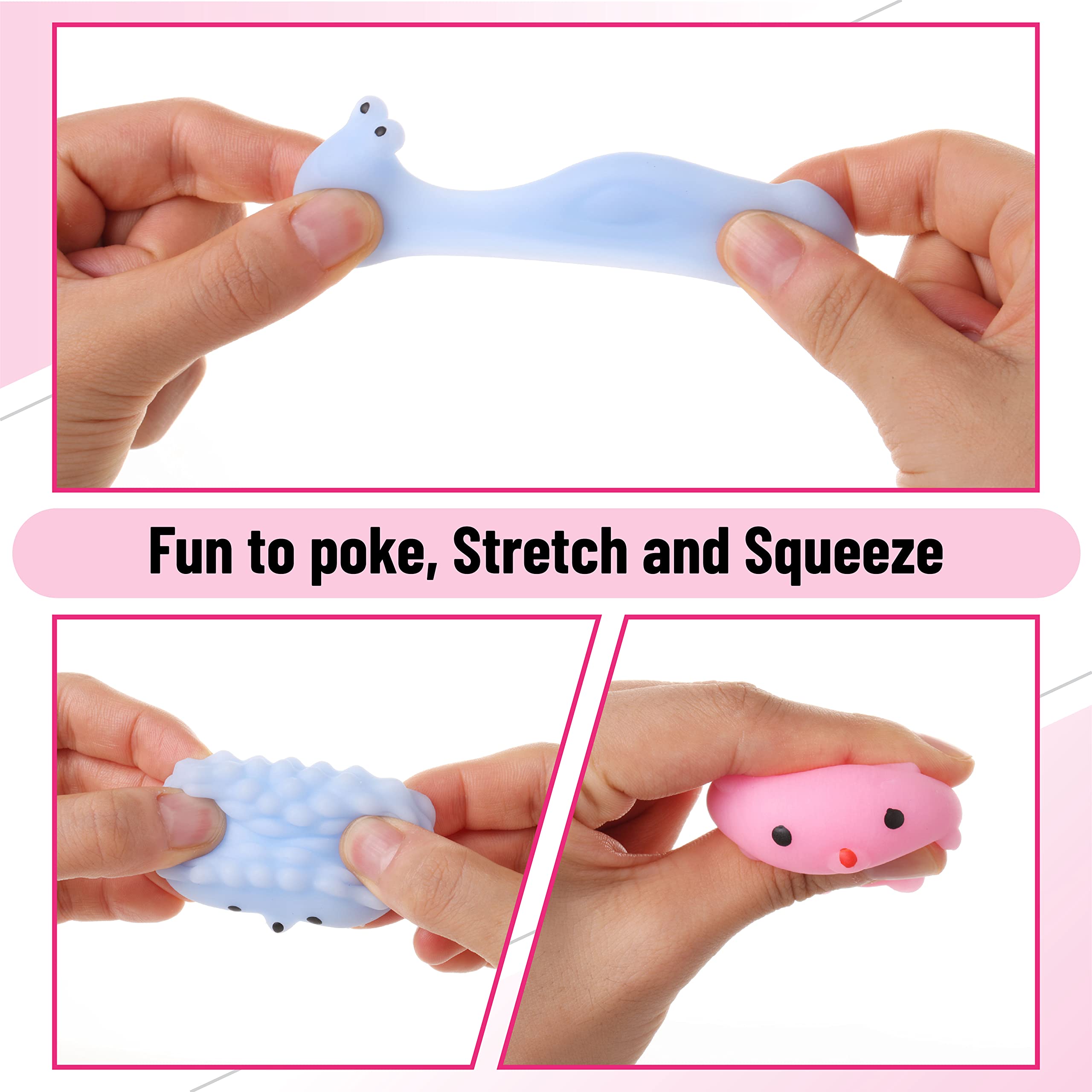 Mr. Pen Squishy Toys 12 Pack - Stress Relief & Sensory Toys for Kids - Mini Squishy Animals, Easter Egg Fillers - Perfect for Party Favors, Classroom Rewards & Anxiety Relief