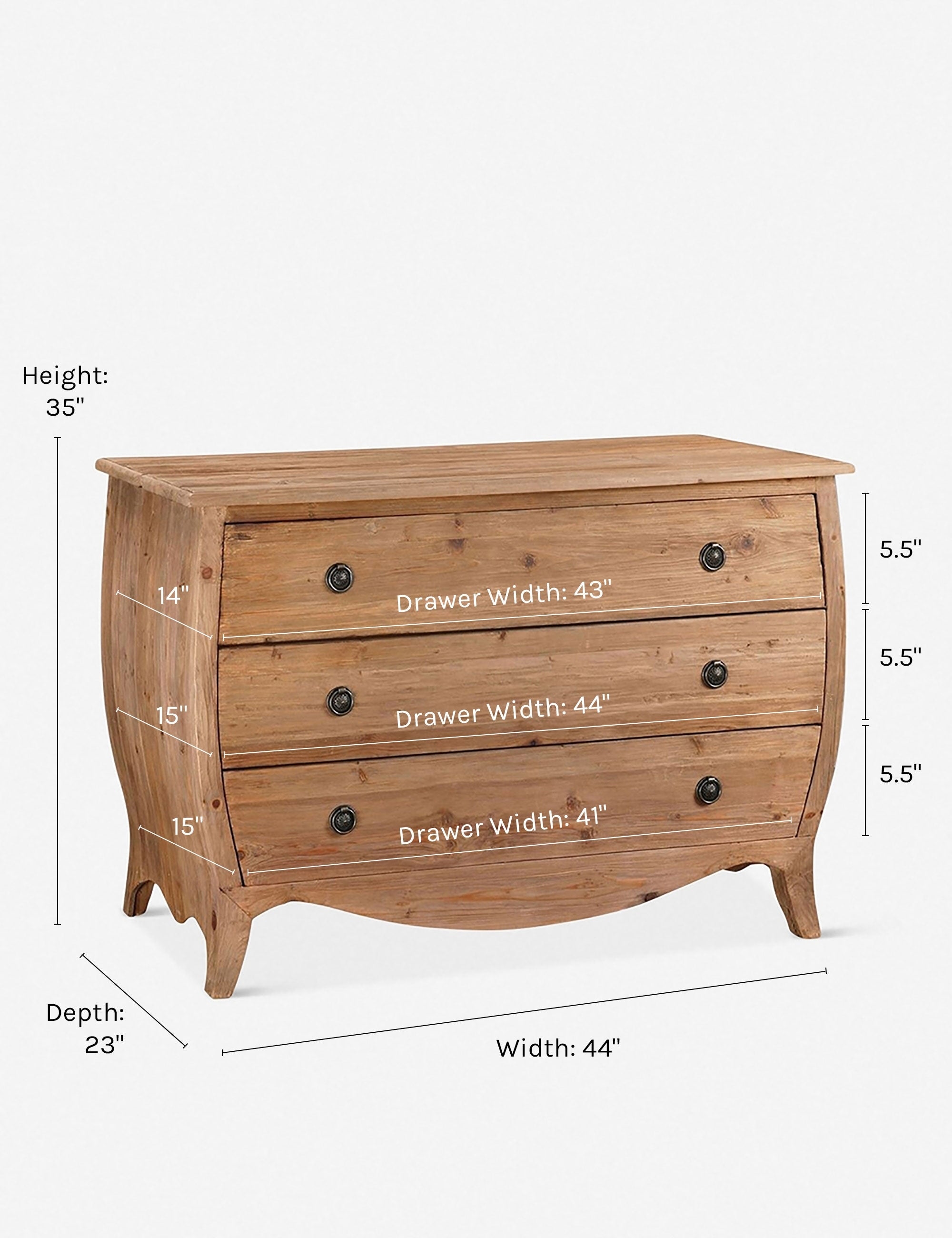 Bethany Dresser - Modern 5-Drawer Wooden Dresser for Bedroom & Closet Organization | Perfect for Home, Office & Dorm Room Storage