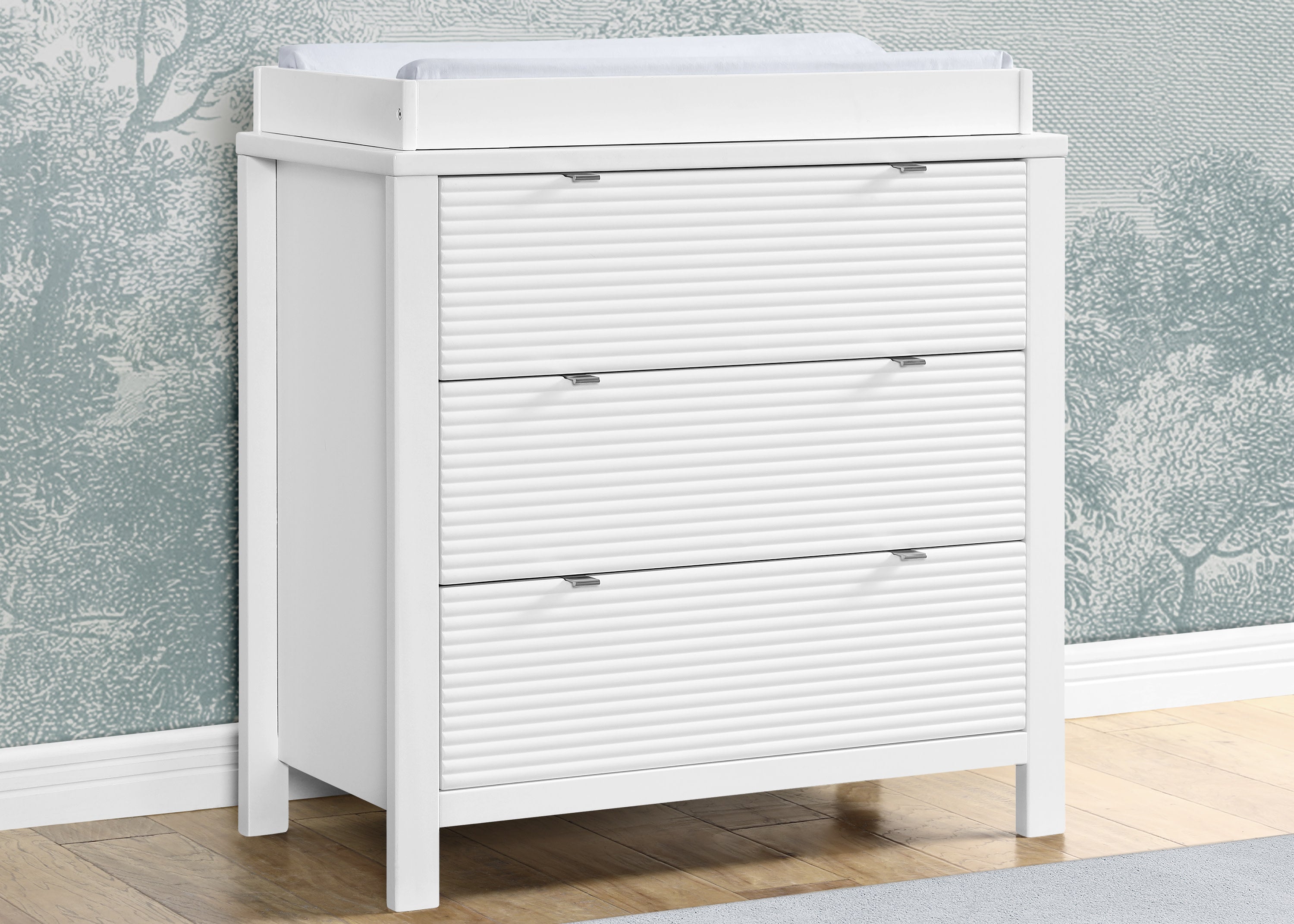 Cassie 3 Drawer Nursery Dresser with Changing Table Top - Perfect Baby Changing Station for Nursery Organization & Storage