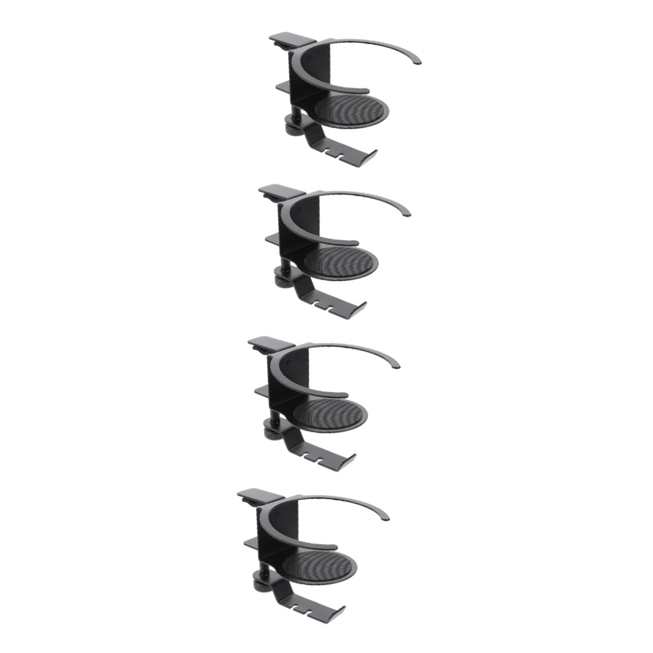 Artibetter 4 Pack Metal Headphone Stand with Drink Holder - Durable Aluminum Alloy Computer Desk Organizer for Gaming Headsets, Office Accessories & Home Decor (Space-Saving Design)