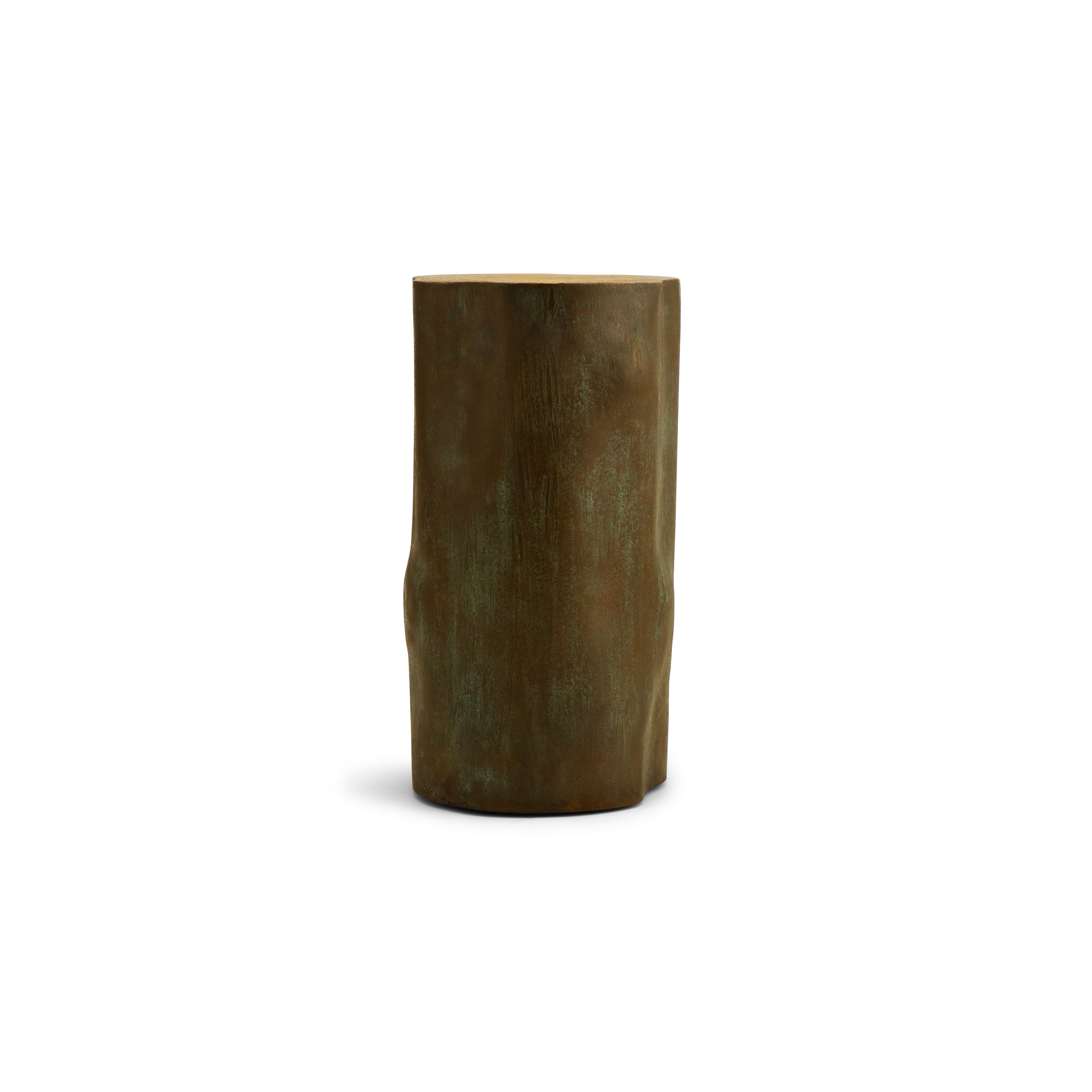 Handcrafted Wooden Etched Stool - Unique Boho Home Decor Accent Piece for Living Room, Bedroom or Patio