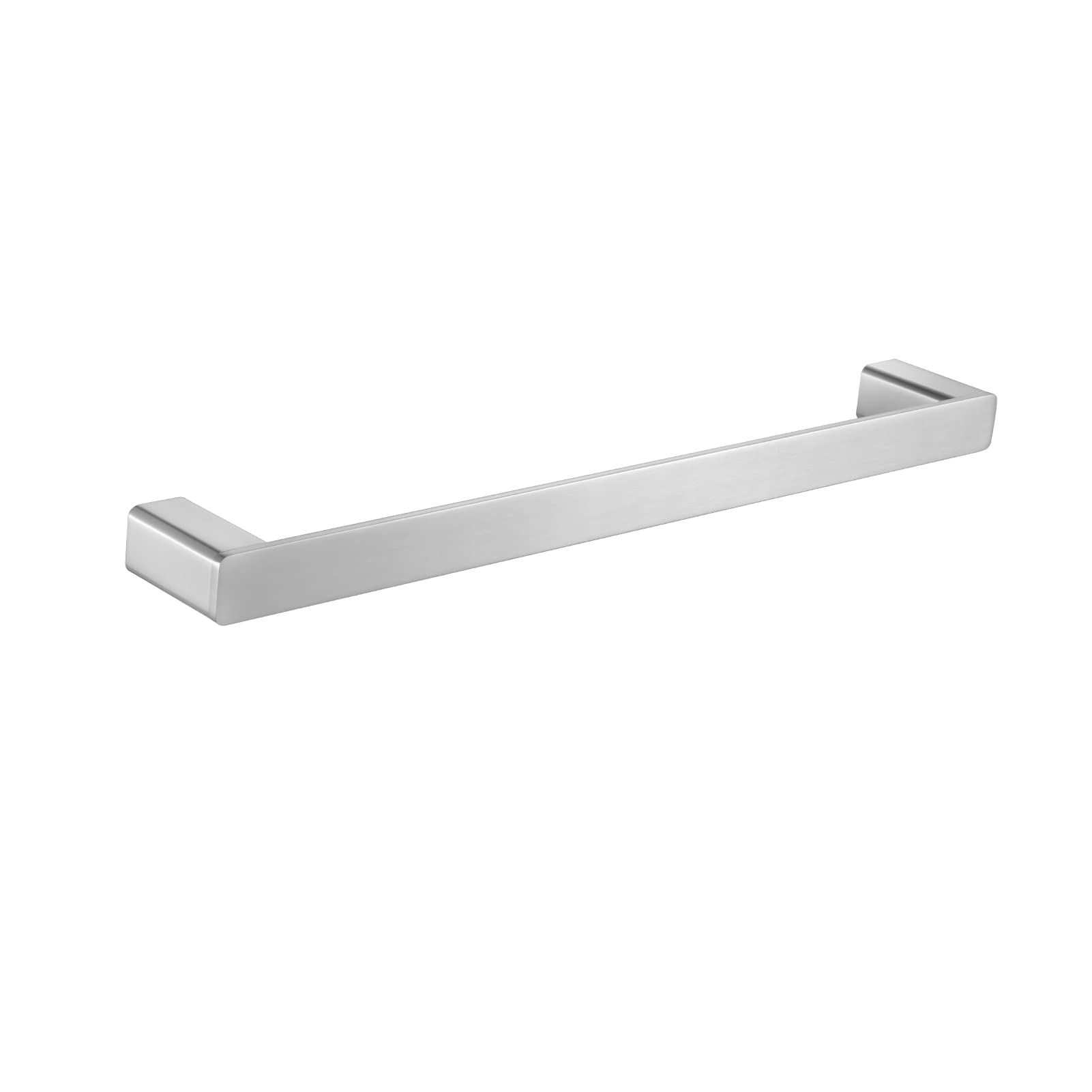 PARLOS 17 Inch All Brass Wall Mounted Towel Bar - Brushed Nickel Bathroom Towel Holder for Bath, Shower, Spa & Home Decor - Durable & Stylish Accessory