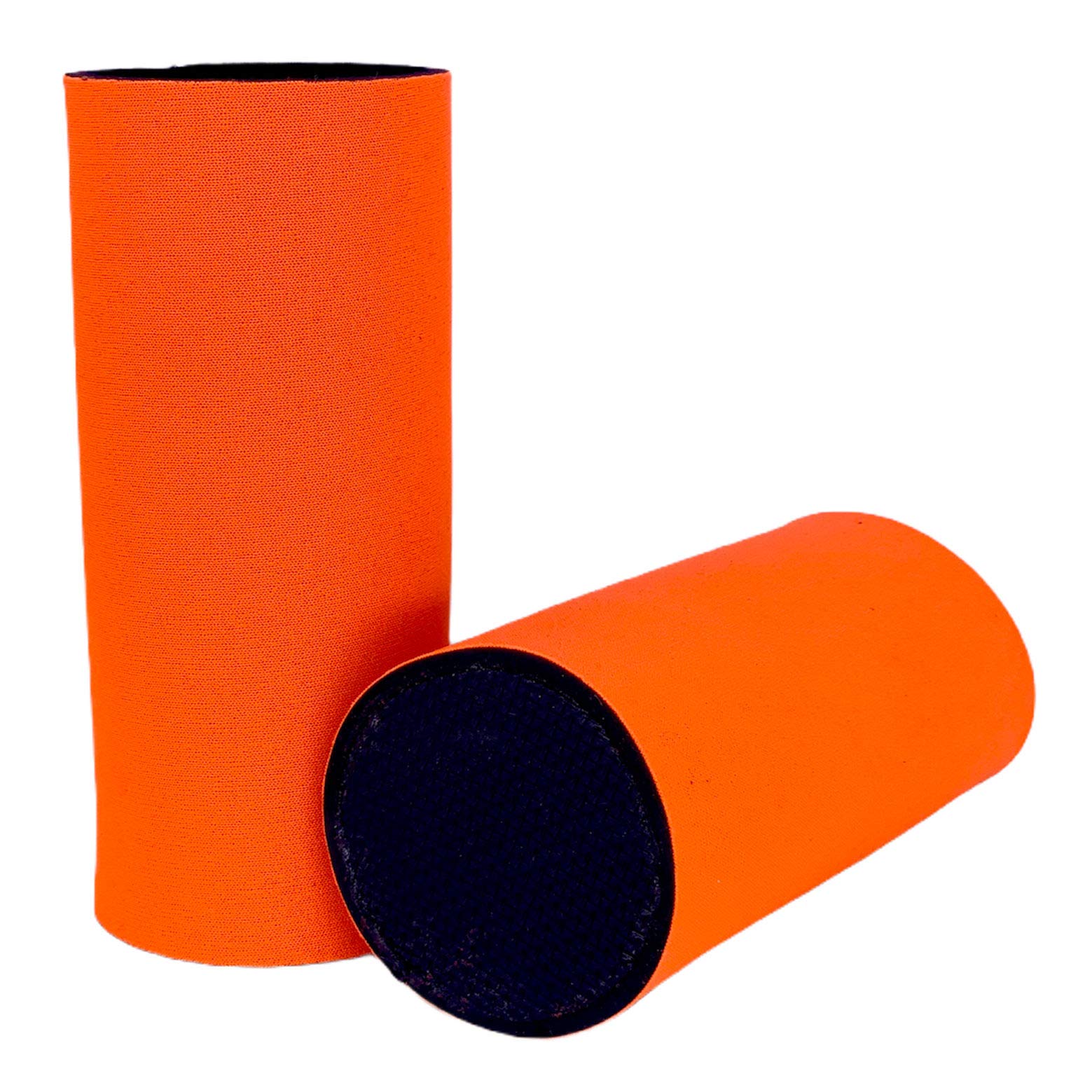 Blank Full Bottom Slim Can Coolie (6-Pack, Orange) - Insulated Beverage Sleeves for Beer, Soda & Energy Drinks - Perfect for Parties, BBQs & Outdoor Events