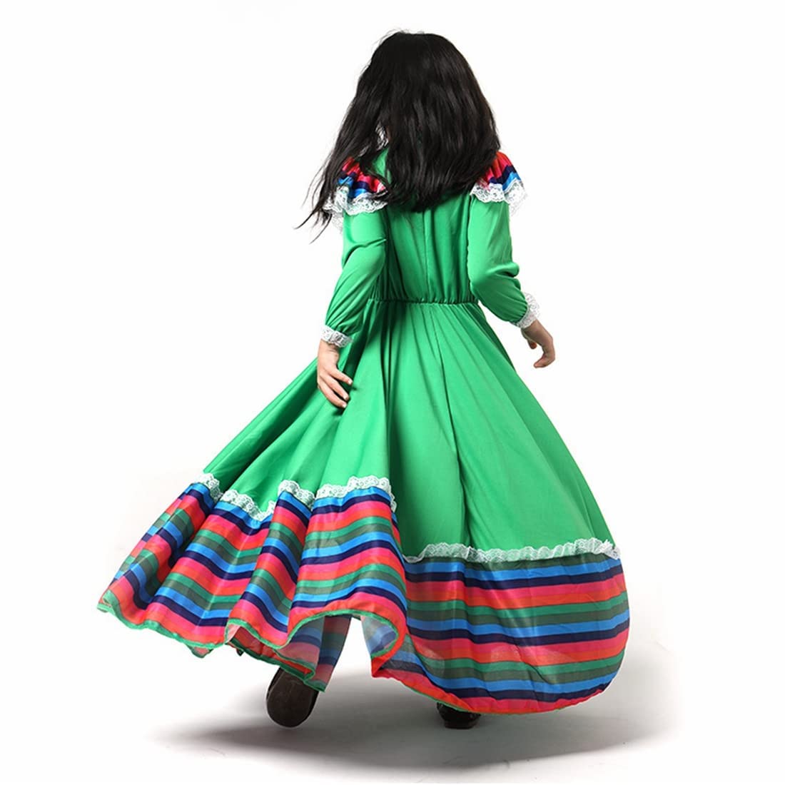 Mexican Traditional Dress for Girls - National Style Princess Costume for Halloween, Carnival, Birthday Parties & Cultural Events | Authentic Mexican Fiesta Outfit