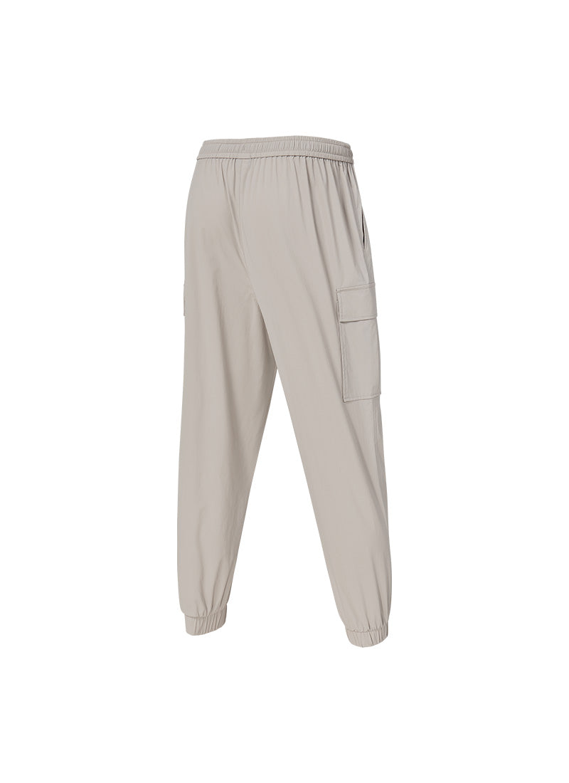 **Elastic Waist Loose Fit Cargo Jogger Pants for Men - Comfortable Casual Workout & Outdoor Hiking Pants**