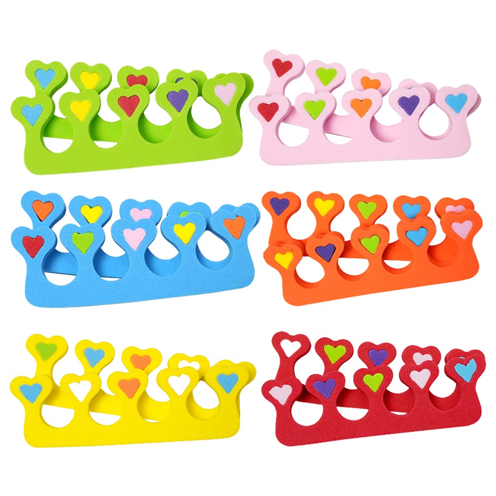 24pcs Disposable Foam Heart Toe Separators for Manicure & Pedicure - Nail Polish & Nail Art Tools Set | Perfect for Salon, Home Spa & DIY Nail Care