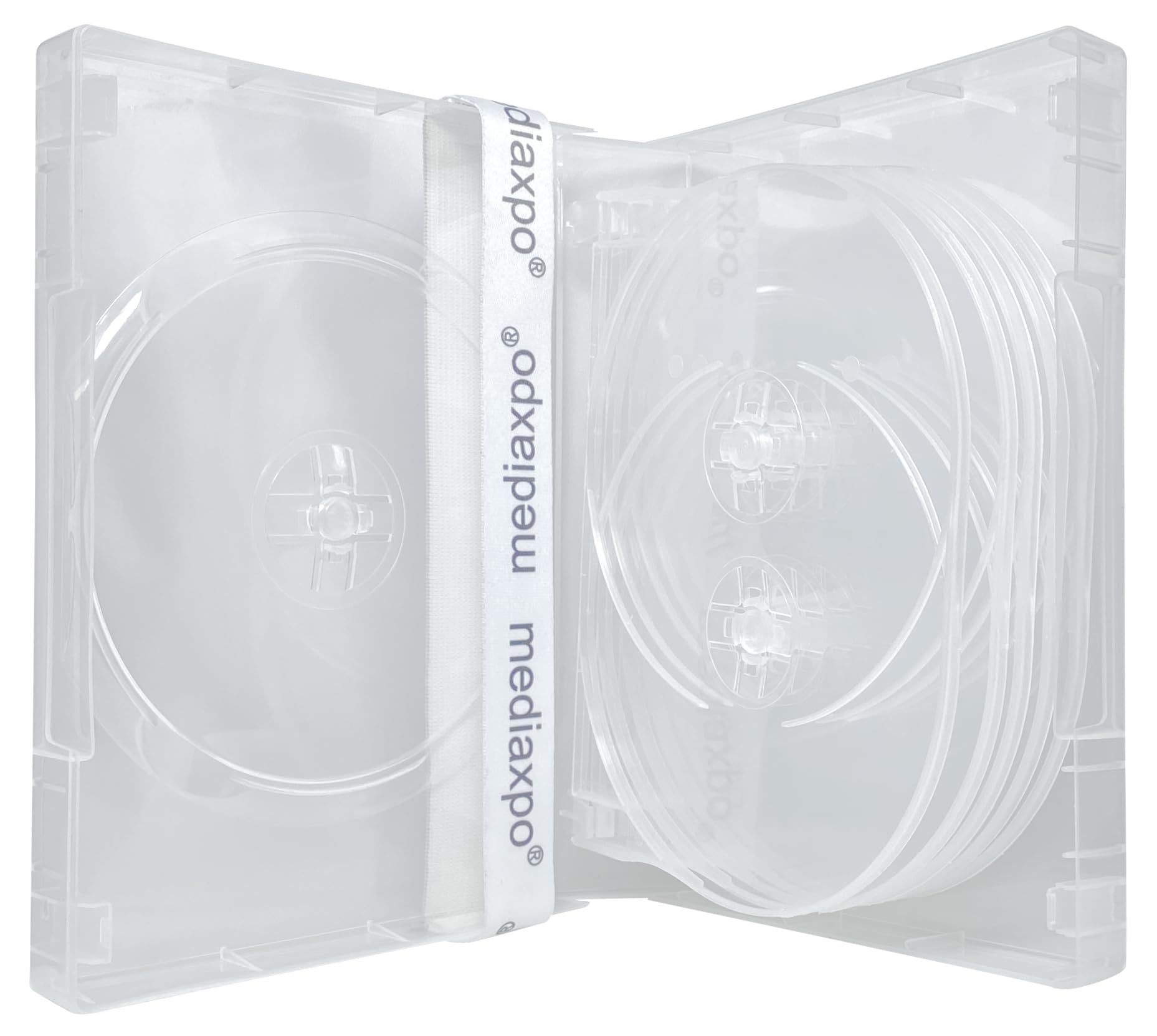 100 Clear 12 Disc DVD Cases - Premium Storage Solution for Movies, Music & Data | Perfect for Home Collections, Media Archives & Office Organization