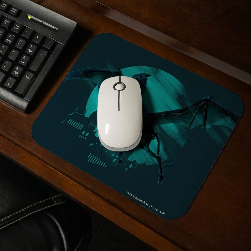 Harry Potter Thestral Low Profile Thin Gaming Mouse Pad - Non-Slip Rubber Base for PC, Laptop, Office & Home Use - Perfect for Potter Fans & Gamers