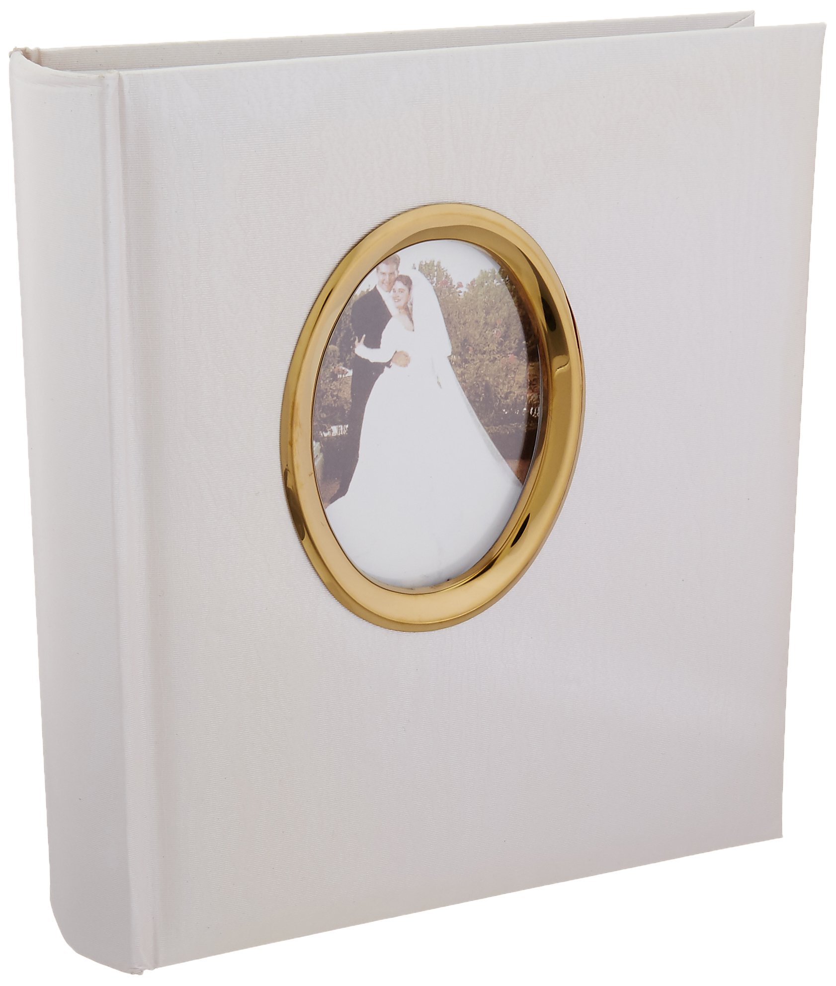 Pioneer Wedding Photo Album - White & Gold, Holds 200 4x6 Pics for Bridal Memories