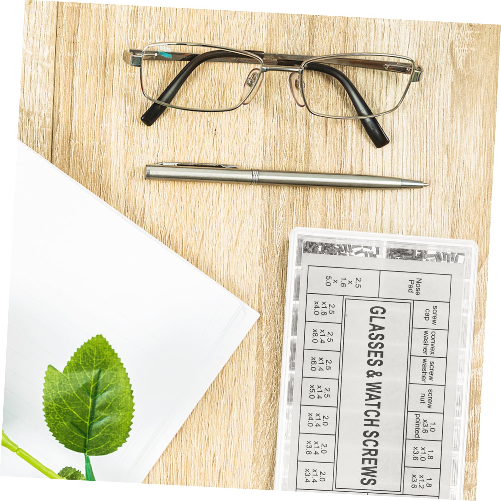 BCOATH Professional Glasses Repair Kit - Screwdriver, Nose Pads & Screw Set for Eyeglass Frame Adjustments - Perfect for Home, Office & Travel Eyewear Maintenance