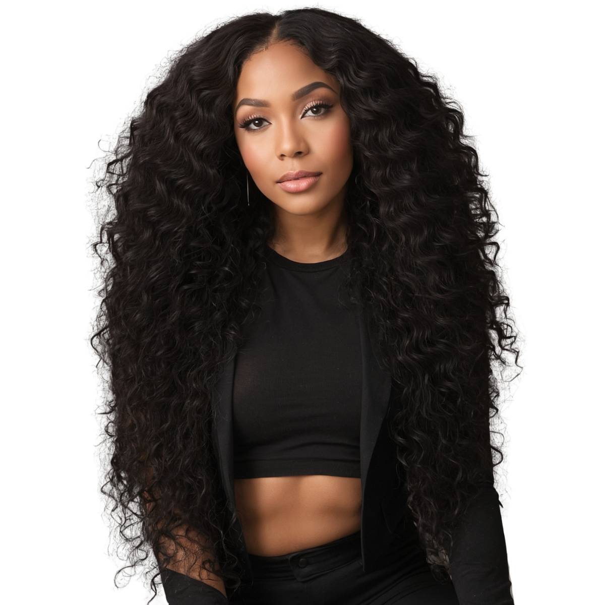 Messy Curl V Part 100% Human Hair Wig for Women - Natural Looking Wavy Lace Front Wig for Daily Wear & Cosplay