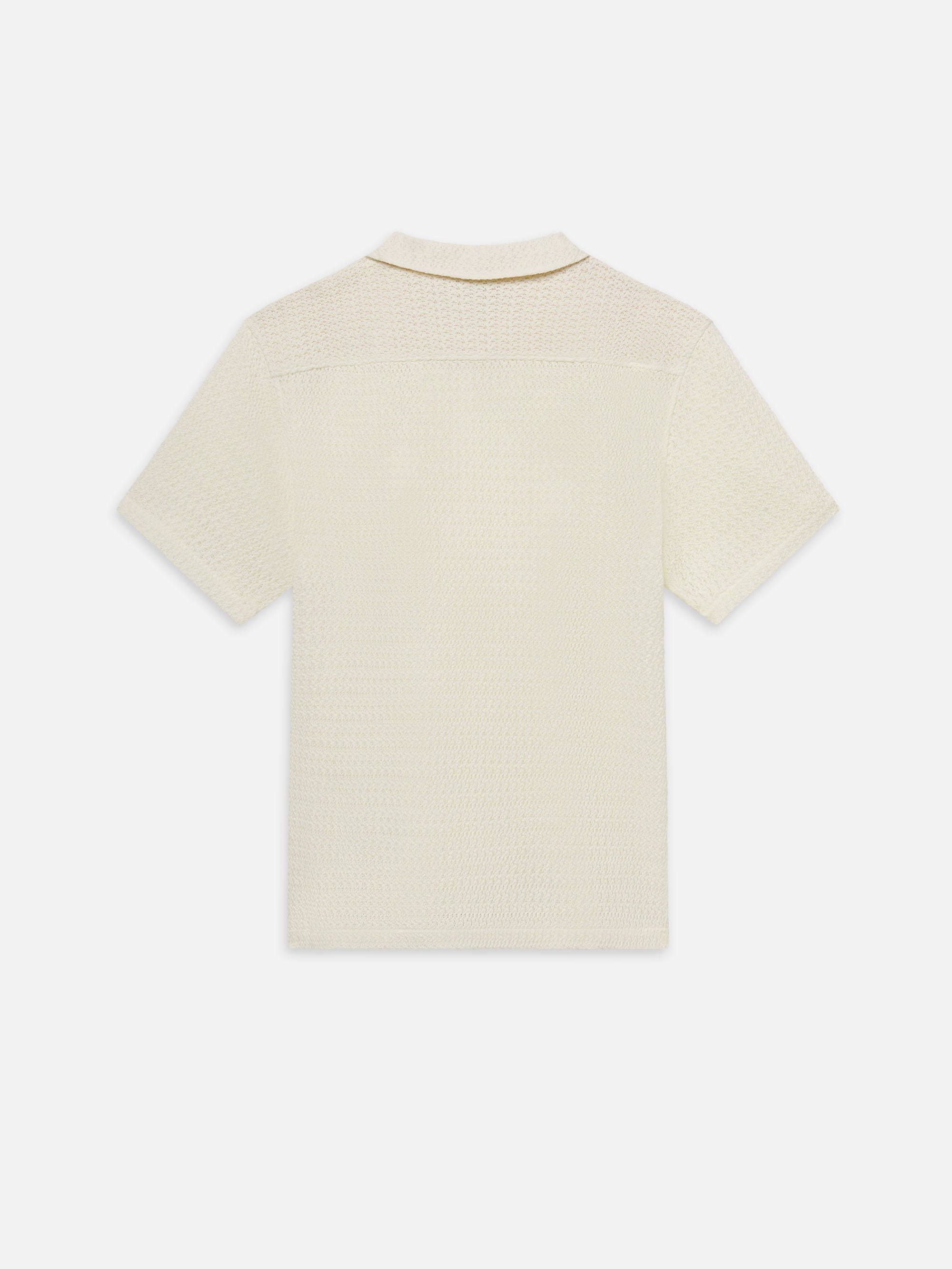 Breathable Open Weave Short Sleeve Shirt for Men - Lightweight Summer Casual Button Down Top in Cream - Perfect for Beach, Vacation & Outdoor Activities