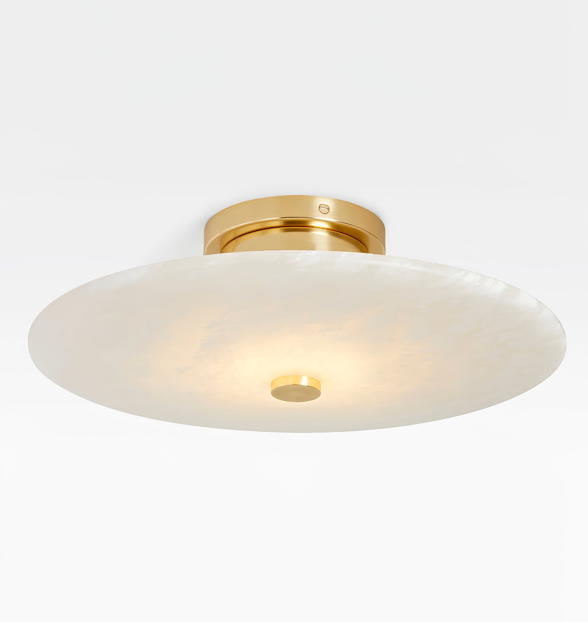 Ankeny Alabaster Ceiling Lamp - Modern White Glass Pendant Light Fixture for Dining Room, Bedroom & Living Room Lighting
