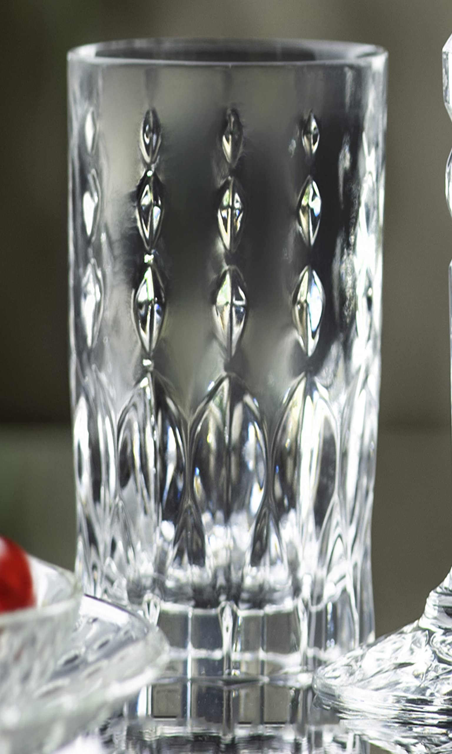Elegant Modern Italian Crystal Glass Set - Marilyn 6-Piece Highball Glasses for Cocktails, Whiskey, and Entertaining | Perfect for Parties, Weddings, and Home Bar Decor